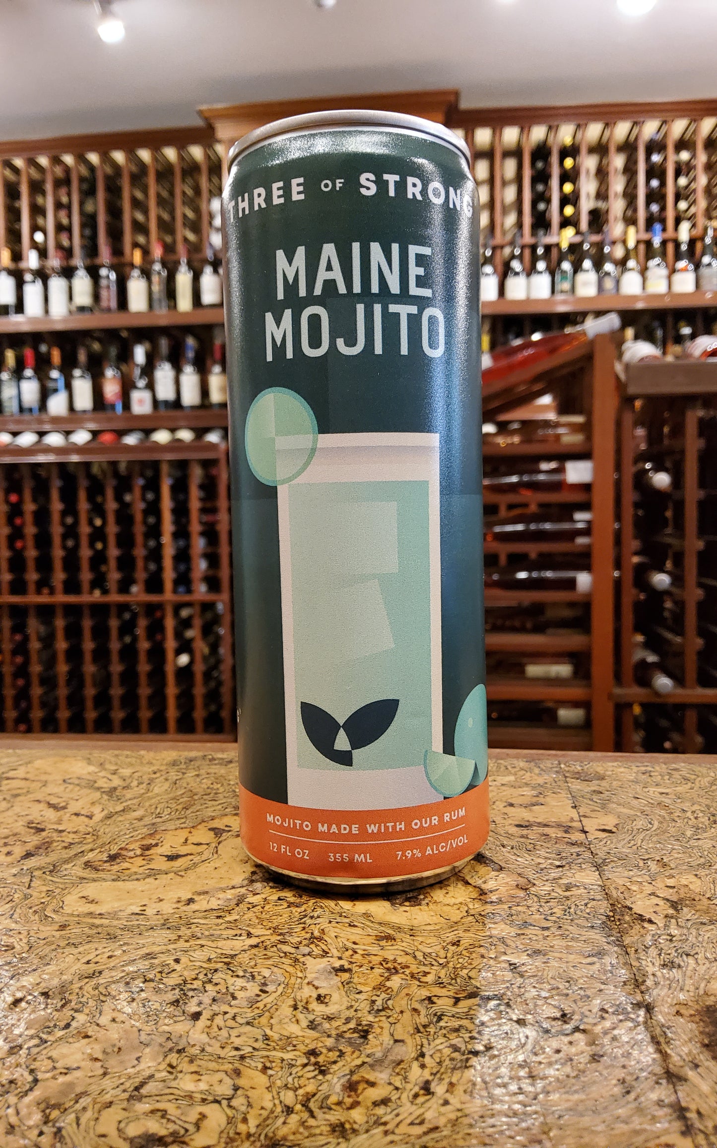 Three of Strong Maine Mojito 12oz can