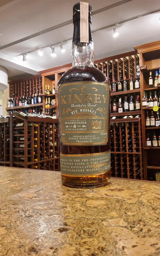 Kinsey Bottled in Bond 4yr Rye Whiskey