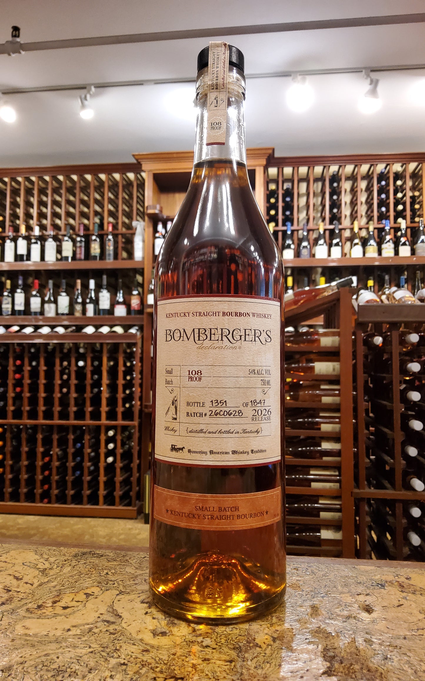 Bomberger's Declaration Small Batch 2026 Release Kentucky Straight Bourbon