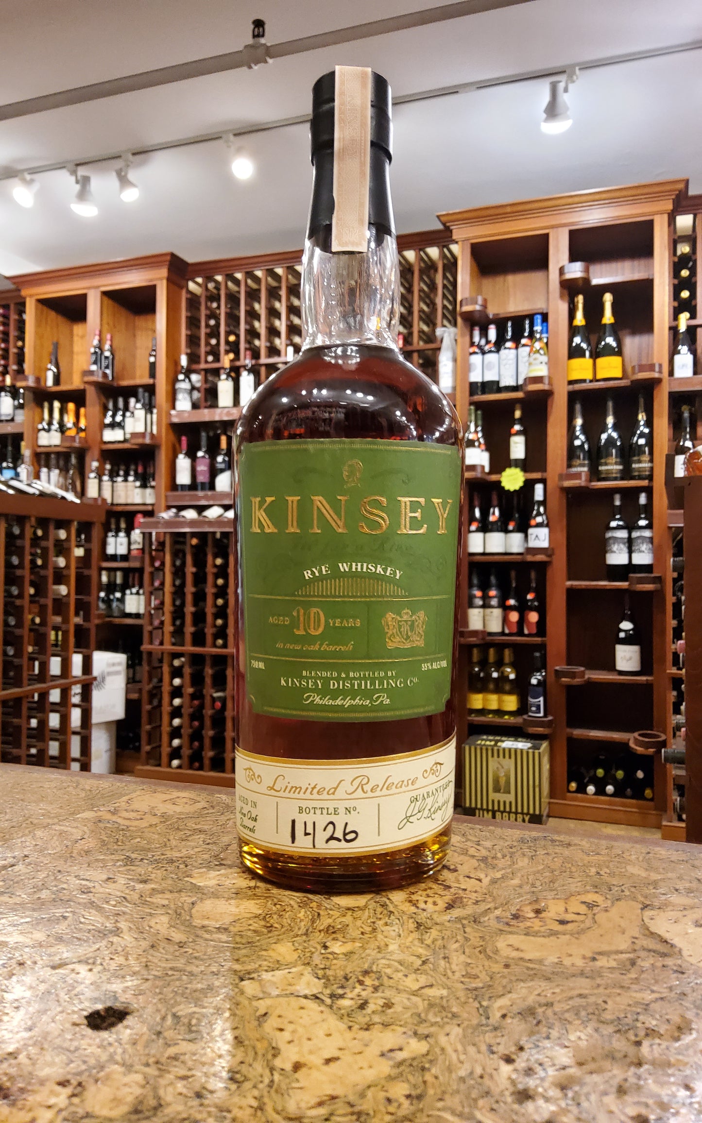 Kinsey 10 Year Rye Whiskey Limited Edition